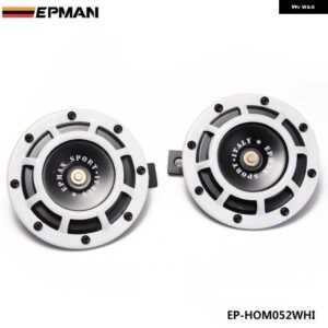アウディ BMW 1ペア 12V 110DB 汎用 グリルマウントツインスーパートーン電気 ホーン VW ホンダ 車 EP-HOM052 - WHITE