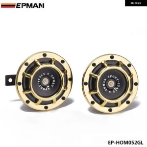 アウディ BMW 1ペア 12V 110DB 汎用 グリルマウントツインスーパートーン電気 ホーン VW ホンダ 車 EP-HOM052 - Gold