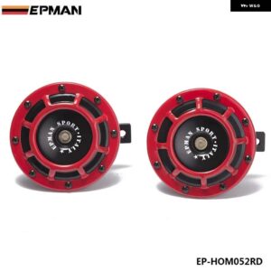 アウディ BMW 1ペア 12V 110DB 汎用 グリルマウントツインスーパートーン電気 ホーン VW ホンダ 車 EP-HOM052 - Red