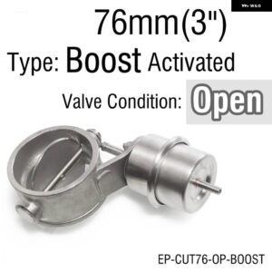 BMW ブースト活性化 エキゾースト カットアウト/ダンプ 51MM /60MM /63MM /70MM /76MM オープンスタイル圧力: 約 1 BAR E60 - 76mm