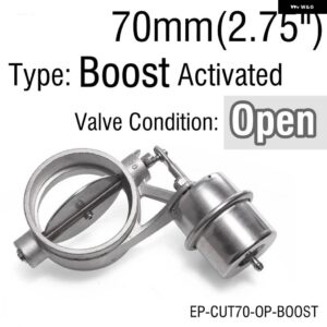 BMW ブースト活性化 エキゾースト カットアウト/ダンプ 51MM /60MM /63MM /70MM /76MM オープンスタイル圧力: 約 1 BAR E60 - 70mm