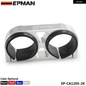 BMW ビレットアルミ 60MM デュアル燃料フィルター 燃料ポンプブラケット/クランプ/マウント 044 燃料ポンプ 520I EP-CA120S-2K - Silver