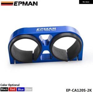 BMW ビレットアルミ 60MM デュアル燃料フィルター 燃料ポンプブラケット/クランプ/マウント 044 燃料ポンプ 520I EP-CA120S-2K - Blue