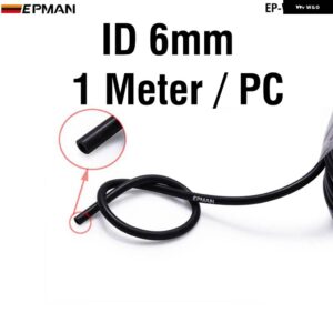 BMW ブラック シリコン 真空ホース パイプ 高性能チューブ 1メートル E39 5シリーズ改築 ID: 3MM 4MM 5MM 6MM EP-VS-4-1M - 6mm