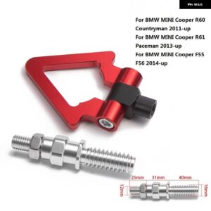BMW スポーツ CNC ビレットアルミフロント/リア欧州車牽引フック ミニ R60 R61 11UP ユーロスタイル EP-RTHLPH012 - Red2