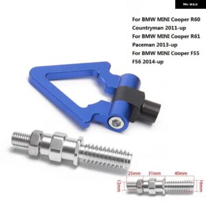 BMW スポーツ CNC ビレットアルミフロント/リア欧州車牽引フック ミニ R60 R61 11UP ユーロスタイル EP-RTHLPH012 - Blue3