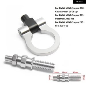 BMW スポーツ CNC ビレットアルミフロント/リア欧州車牽引フック ミニ R60 R61 11UP ユーロスタイル EP-RTHLPH012 - Silver5