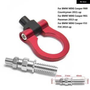 BMW スポーツ CNC ビレットアルミフロント/リア欧州車牽引フック ミニ R60 R61 11UP ユーロスタイル EP-RTHLPH012 - red