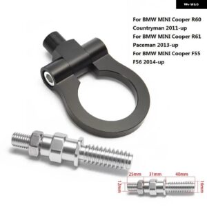 BMW スポーツ CNC ビレットアルミフロント/リア欧州車牽引フック ミニ R60 R61 11UP ユーロスタイル EP-RTHLPH012 - black