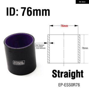 アウディ 4層 シリコン インタークーラー ターボ インテークパイプ カプラーホース TT/S3/セアト レオン用 70MM 76MM 80MM 83MM 89MM EP-ESS0R70 - 76mm