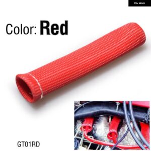 アウディ チタンバルカン溶岩プロテクタースリーブスパークプラグワイヤー ブーツ 1CYL VW パサート A4 B6 2001-2007 EP-GT01 - Red