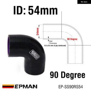 スバル 90度エルボカプラー シリコン ホース 冷却ラジエーター インプレッサ 38MM 45MM 48MM 51MM 57MM 60MM 63 - 54mm