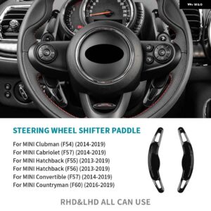 BMW トップ ABS ミニクーパー S カントリーマン F54 F55 F56 F57 F60 カブリオレ ステアリングホイール パドルシフター カバー トリム - black
