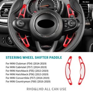 BMW トップ ABS ミニクーパー S カントリーマン F54 F55 F56 F57 F60 カブリオレ ステアリングホイール パドルシフター カバー トリム - Red