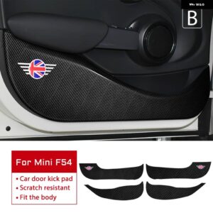 BMW 革カーボンテクスチャ ステッカー ドア抗キックパッド ミニクーパー S F54 F55 F56 F60 R56 R60 カントリーマン - CF for F54 4pcs