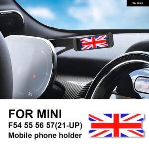 BMW 車携帯電話ホルダー ミニクーパー F54 F55 F56 F57 インテリア 360 °回転 合金 ABS - Union Jack
