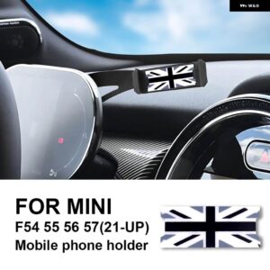 BMW 車携帯電話ホルダー ミニクーパー F54 F55 F56 F57 インテリア 360 °回転 合金 ABS - Gray Union Jack