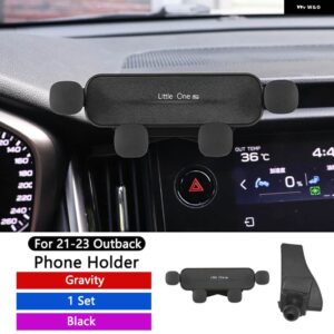 スバル 電話ホルダー 中央エアベント マウントスタンド GPS 電動携帯ブラケットサポート アウトバック 2021-2023 - Gravity Holder Black