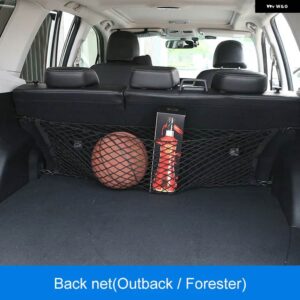スバル ナイロン車バックリア トランク 収納メッシュバッグ オーガナイザーネットオート フォレスターアウトバックレガシィ XV 2013-201 - Back Mesh