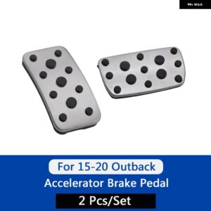 スバル アクセルブレーキ フットレスト ガスペダル パッド ステンレス ゴムカー フォレスター 13-18 19-24 XV 2018-2022 - Outback 15-20 2Pcs