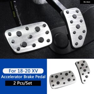 スバル アクセルブレーキ フットレスト ガスペダル パッド ステンレス ゴムカー フォレスター 13-18 19-24 XV 2018-2022 - For XV 18-22 2Pcs