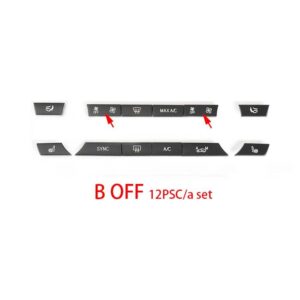 BMW コンソール ダッシュエアコンボタン キーキャップの交換 5 6 7シリーズ X5 X6 F10 F18 F06 F12 F01 F02 F15 F16 520 523 - B OFF