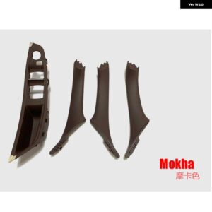BMW 左ハンドル LHD 5シリーズ F10 F11 黒車内 インナードア ハンドルパネル プルトリム カバー - mocha -4PCS