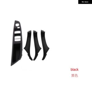 BMW 左ハンドル LHD 5シリーズ F10 F11 黒車内 インナードア ハンドルパネル プルトリム カバー - Black 4Pcs