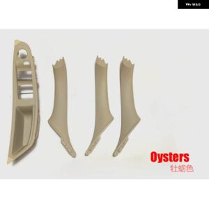 BMW 左ハンドル LHD 5シリーズ F10 F11 黒車内 インナードア ハンドルパネル プルトリム カバー - oysters- 4PCS