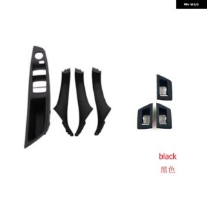 BMW 左ハンドル LHD 5シリーズ F10 F11 黒車内 インナードア ハンドルパネル プルトリム カバー - black -7PCS