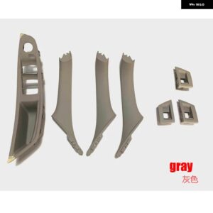 BMW 左ハンドル LHD 5シリーズ F10 F11 黒車内 インナードア ハンドルパネル プルトリム カバー - gery-7PCS