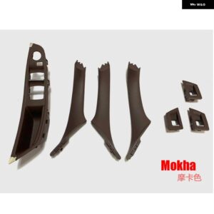 BMW 左ハンドル LHD 5シリーズ F10 F11 黒車内 インナードア ハンドルパネル プルトリム カバー - mocha -7PCS