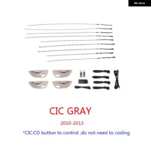 BMW 9色 自動変換ネオン インテリア ドアアンビエントライト 装飾 ライト 5シリーズ F10 F11 F18 2010-2018 - CIC GRAY