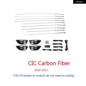 BMW 9色 自動変換ネオン インテリア ドアアンビエントライト 装飾 ライト 5シリーズ F10 F11 F18 2010-2018 - CIC CARBON FIBER