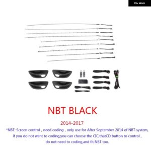 BMW 9色 自動変換ネオン インテリア ドアアンビエントライト 装飾 ライト 5シリーズ F10 F11 F18 2010-2018 - NBT BLACK