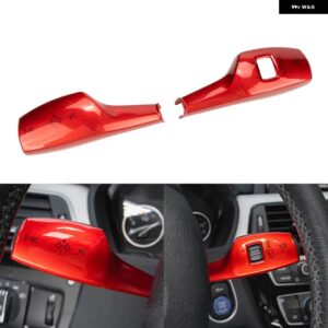 BMW ウインカー フロントガラス ワイパーレバー スイッチ カバー トリム 1 3 5 6 7シリーズ GT F30 F35 F20 F21 F10 F11 F18 F07 F01 F02 - red