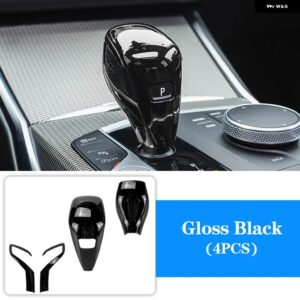 BMW カーボン ギアシフト ノブ ABS トリム ハンドルカバー 2 3 4シリーズ G20 G21 X3 G01 X4 G02 G29 G22 G26 F40 F44 G42 20-22 - Gloss Black 4PCS