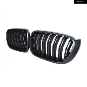 BMW 1ペア フロント キドニーグリル マット X3 X4 F25 F26 14-17 レーシング フロントバンパー グリルスタイリング - Matte Black