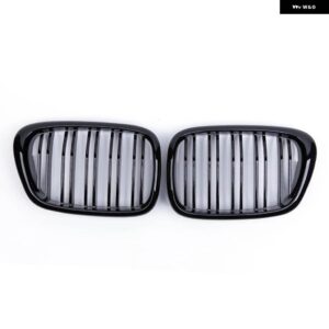 BMW ペアカースタイリング フロントグリル キドニーグリル レーシング グリル E39 M5 5シリーズ 520 523 525 528 1999-2003 自動 - Gloss Black