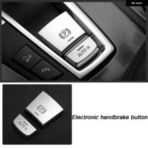 BMW クローム ABS 車内ボタン スパンコール 装飾 カバー トリム デカール 5シリーズ F10 F18 520 525 528 530 2011-17 車デコラ - P AUTO H