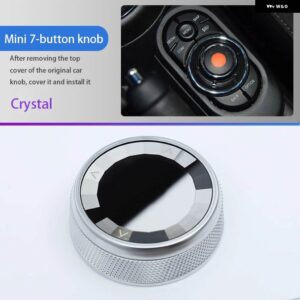 BMW ノブカバー マルチメディアボタン カバー IDRIVE ステッカー ミニクーパー クラブマンカントリーマン F54 F55 F56 F57 F60 - Crystal 7 Button
