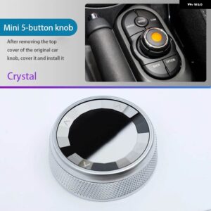 BMW ノブカバー マルチメディアボタン カバー IDRIVE ステッカー ミニクーパー クラブマンカントリーマン F54 F55 F56 F57 F60 - Crystal 5 Button