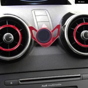 アウディ 磁気カーホルダー 電話用 A1 重力エアベント クリップマウント携帯電話スタンド スマートフォン GPS サポート 汎用 - Magnetic Red