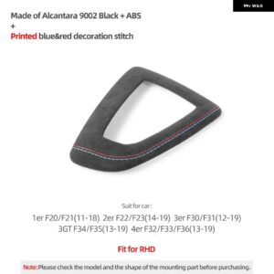 BMW ギアシフト ノブパネル F20 F30 F10 F31 F32 F36 F34 F22 X3 X4 X5 X6 製アルカンターラカバー トリム インテリア - 9002 Black Panel RHD