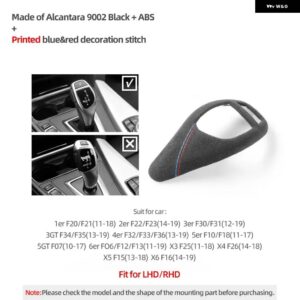 BMW ギアシフト ノブパネル F20 F30 F10 F31 F32 F36 F34 F22 X3 X4 X5 X6 製アルカンターラカバー トリム インテリア - 9002 Black B