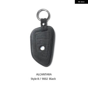 BMW 車リモートキーケースカバー アルカンターラ G20 G30 X3 G01 F25 X5 F15 X6 F16 F10 F07 F30 F32 F20 1 3 5 7シリーズ - Style B Black