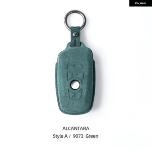 BMW 車リモートキーケースカバー アルカンターラ G20 G30 X3 G01 F25 X5 F15 X6 F16 F10 F07 F30 F32 F20 1 3 5 7シリーズ - Style A green