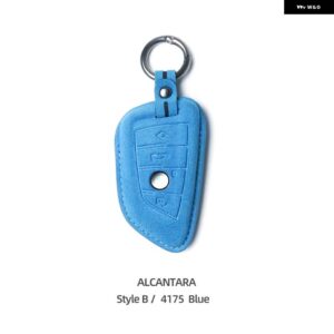 BMW 車リモートキーケースカバー アルカンターラ G20 G30 X3 G01 F25 X5 F15 X6 F16 F10 F07 F30 F32 F20 1 3 5 7シリーズ - Style B Blue
