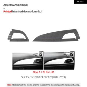 BMW ダッシュボード パネル 計器カバー アルカンターラ F20 F21 F22 F23 1 2シリーズ M パフォーマンス ステッカー インテリア - 9002 B LHD
