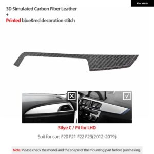 BMW ダッシュボード パネル 計器カバー アルカンターラ F20 F21 F22 F23 1 2シリーズ M パフォーマンス ステッカー インテリア - PVC C LHD